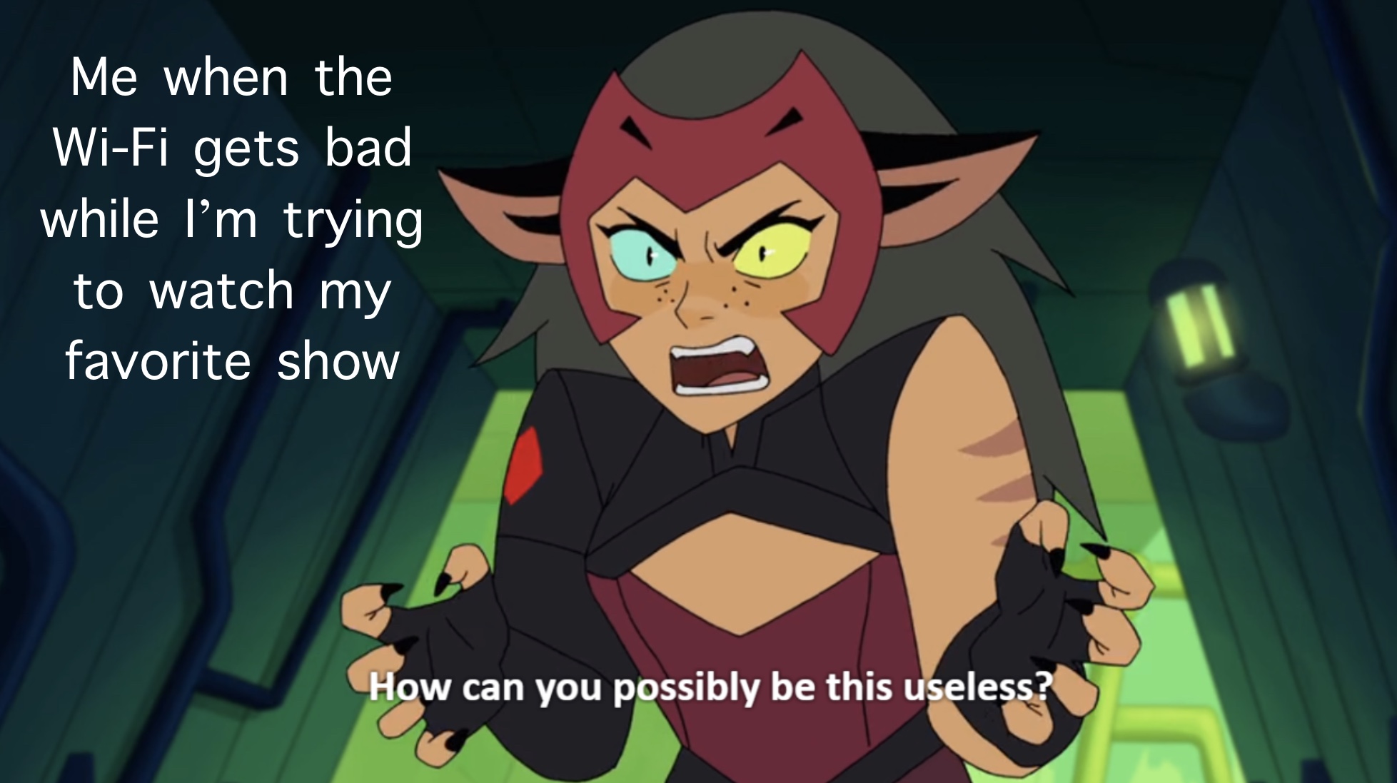 A handful of anime memes except I replaced the punchline with Catra getting  decked in the face by Frosta : r/OkBuddyCatra