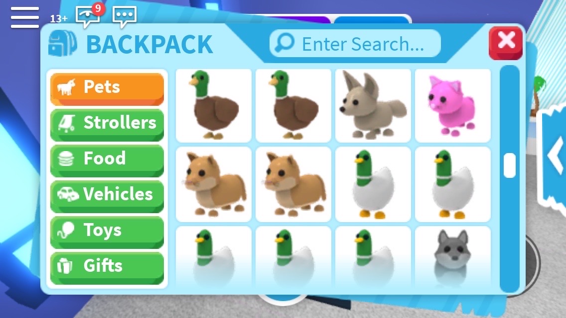 Adopt Me Inventory Pets