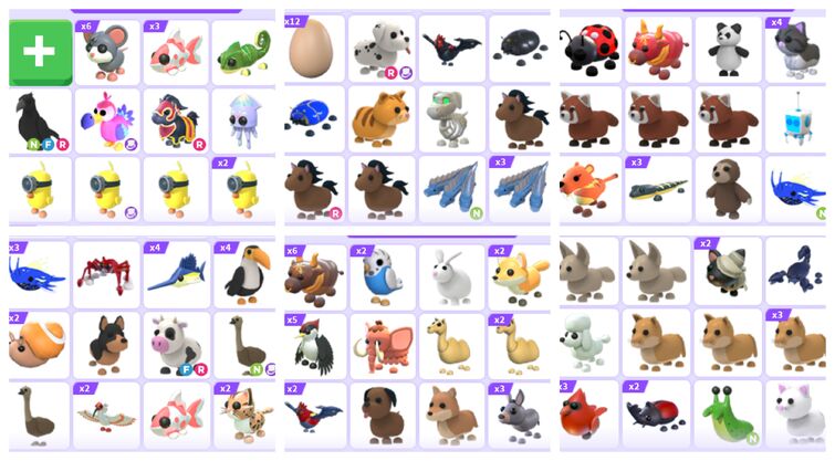 Lf for these pets in mega, neon, normal, or full grown and also lf RGB ...