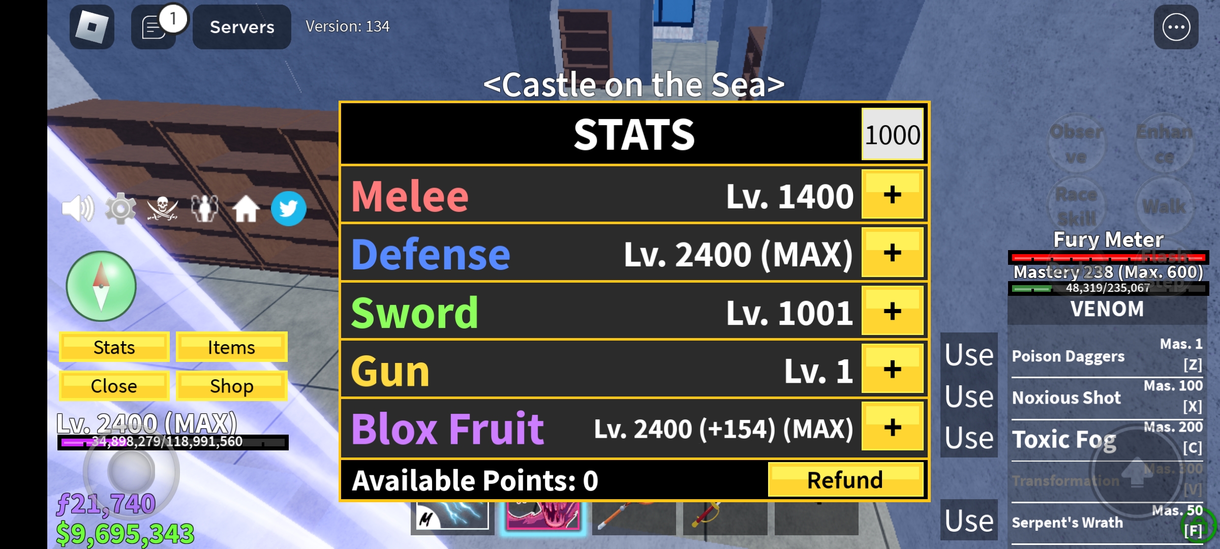 Blox fruit Id 2400max ice awake