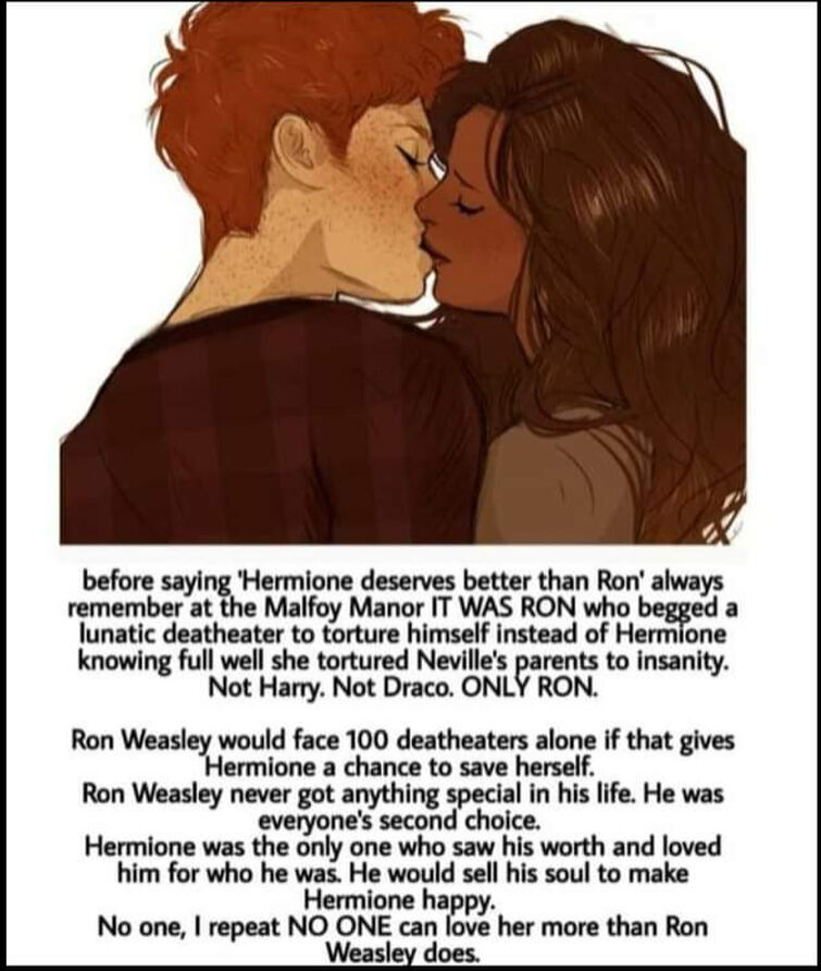 Look at this and tell me why you guys hate Ronmione | Fandom