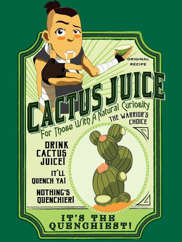 avatar the last airbender sokka cactus juice