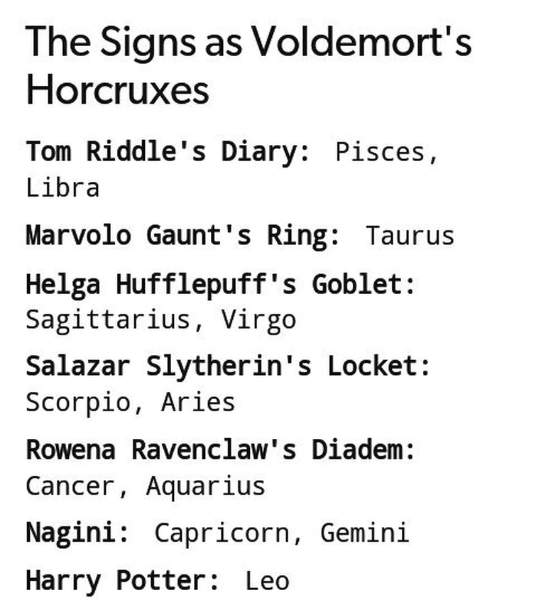 Which horcrux are you guys?