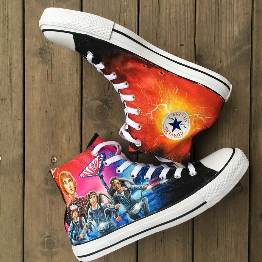 stranger things custom shoes