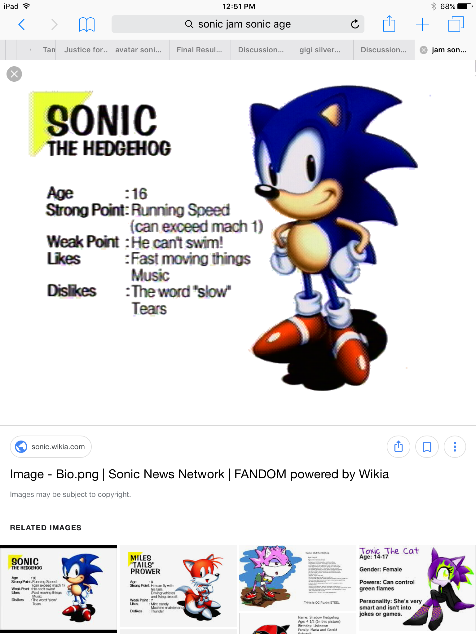 How old is Sonic?