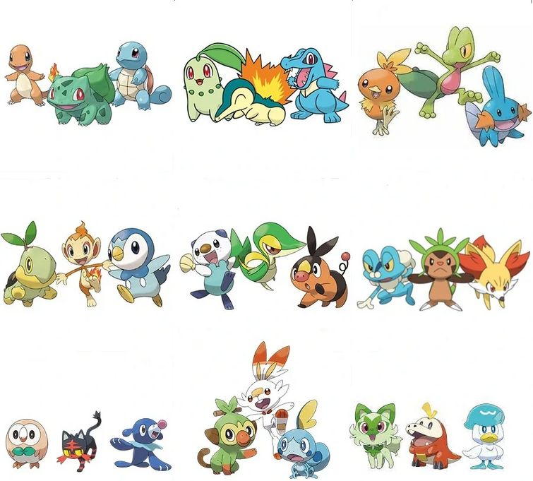 All Starter Pokemon By Generation in 2023  New pokemon starters, Pokemon,  Pokemon project