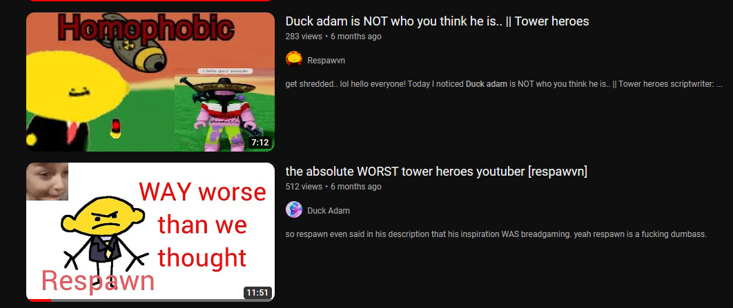 2 tower heroes youtuber fights eachother. Who wins. | Fandom