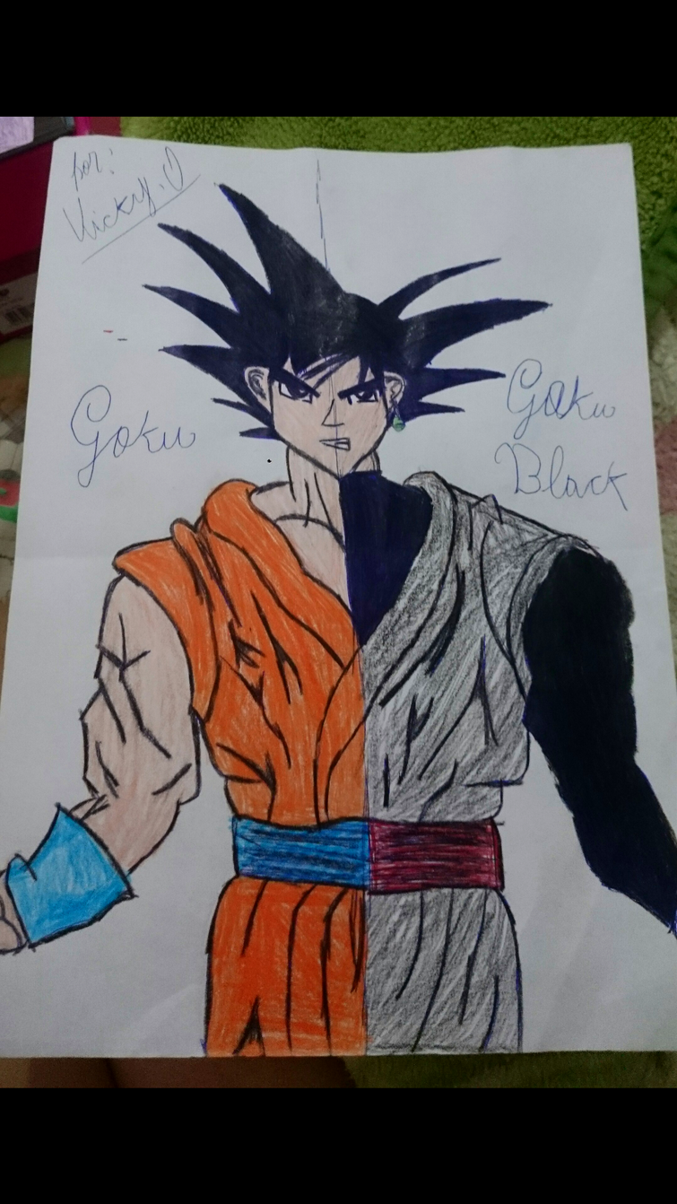 Desenhando o Goku Black - Drawing Goku Black ( Dragon Ball Super