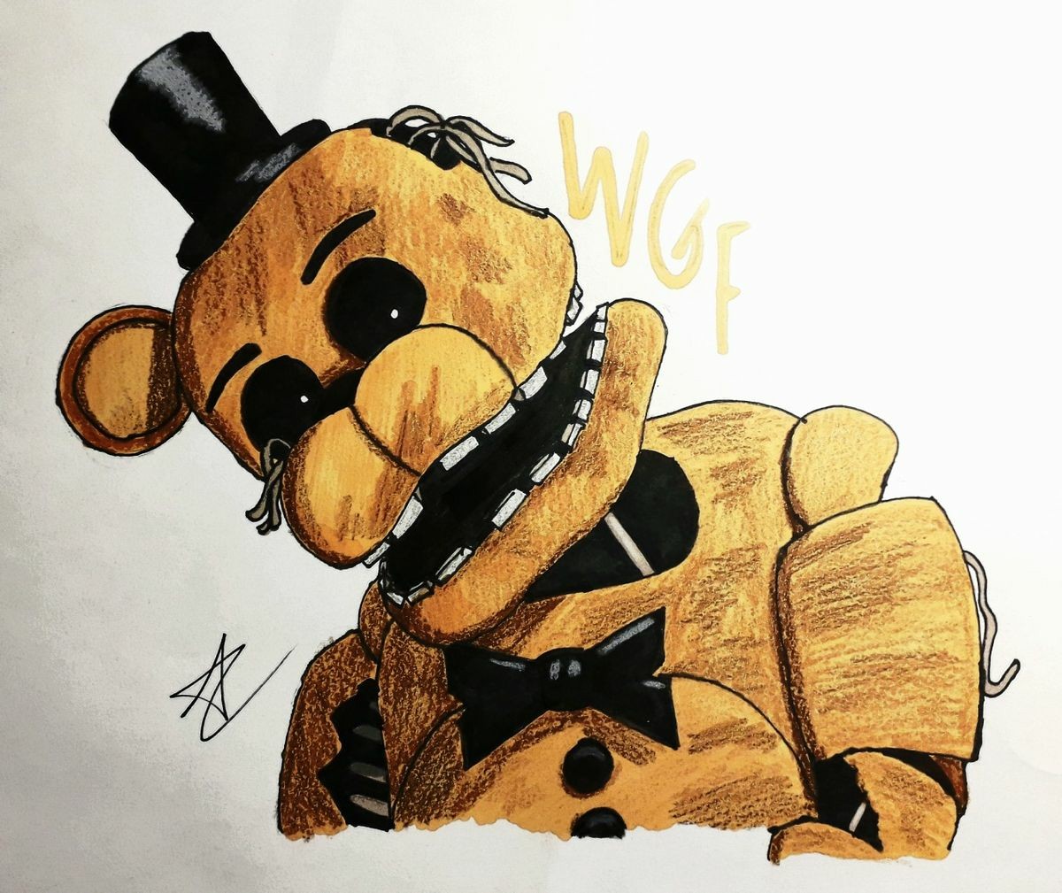 golden freddy fazbear drawing