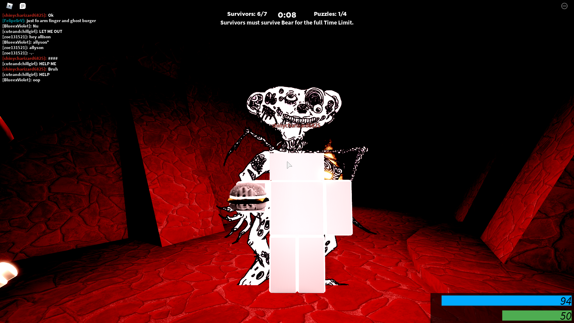 Me And My Friend Did The Ghost Burger Glitch With Ito Fandom - ghost bear roblox