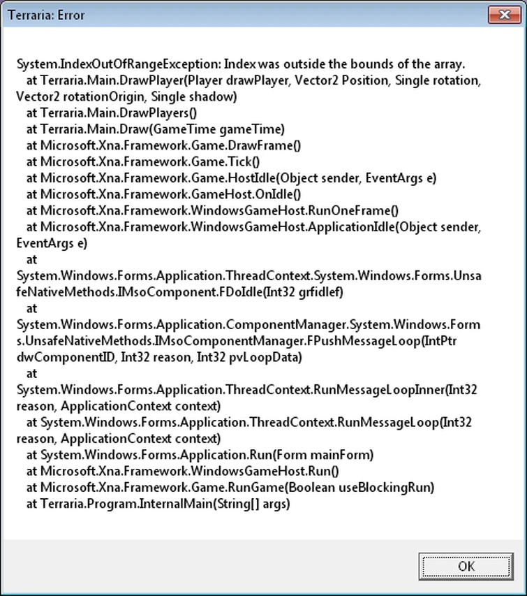 Terraria error microsoft xna. Террария еррор. террария ошибка microsoft xna. что делать если террария не запускается. ошибка террария.