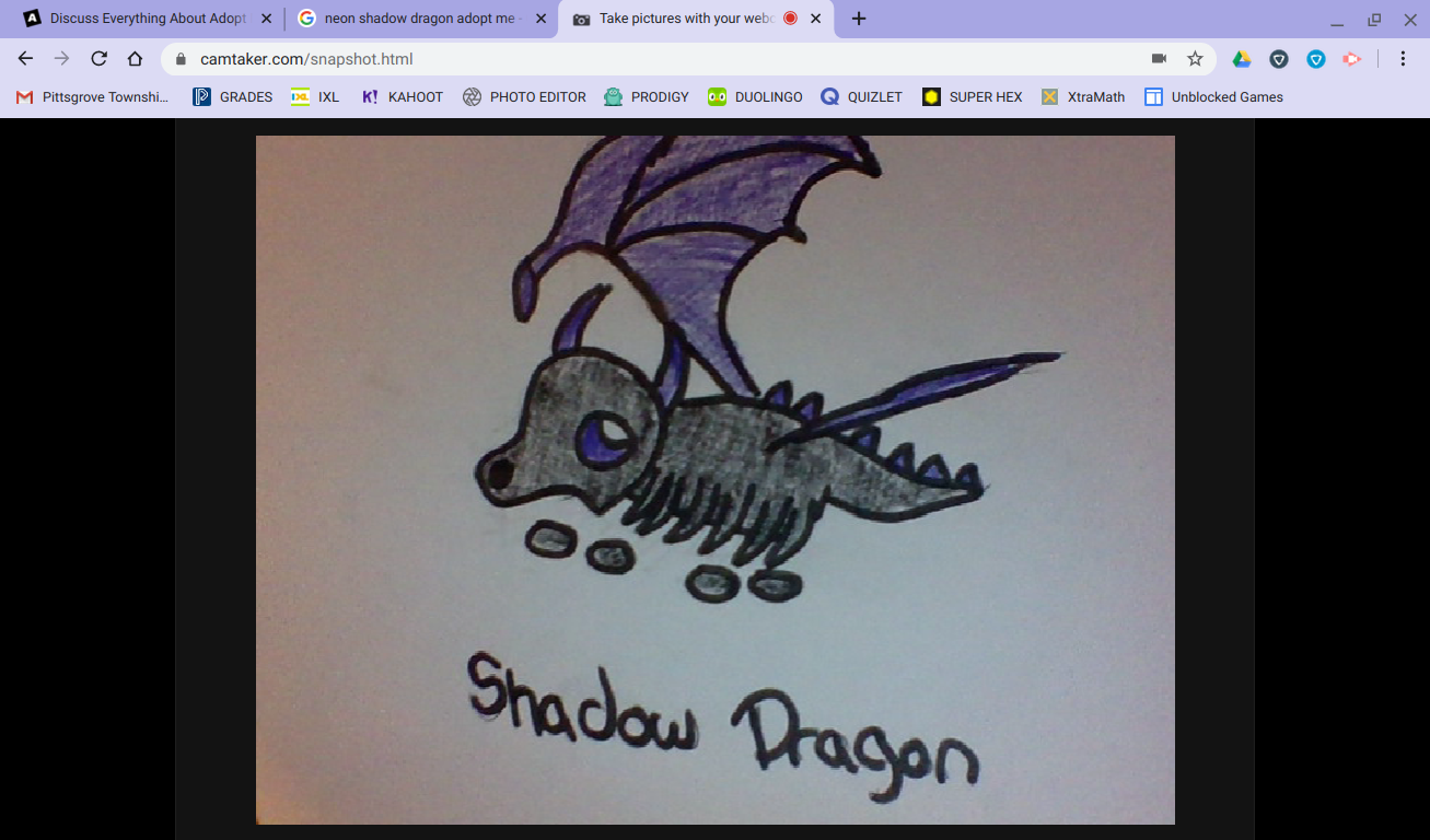 Adopt Me Neon Shadow Dragon For Sale