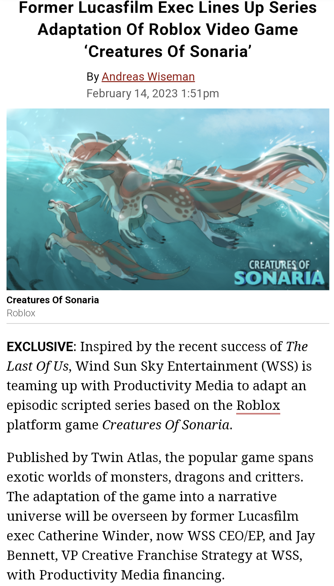 Roblox's 'Creatures Of Sonaria' & 'Twilight Daycare' Series