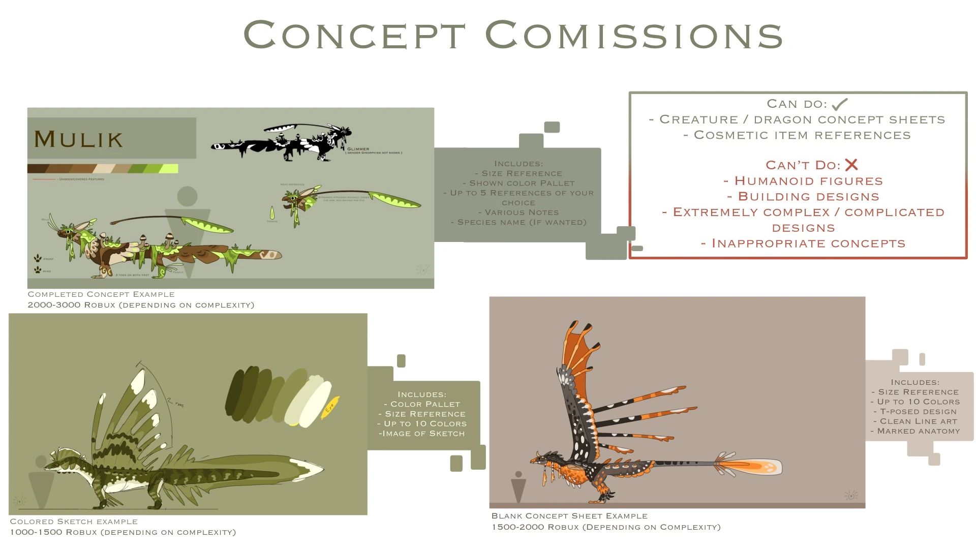 Repost! (Creature concept sheet commissions) | Fandom