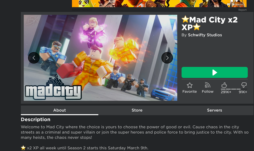 mad city x2 xp roblox