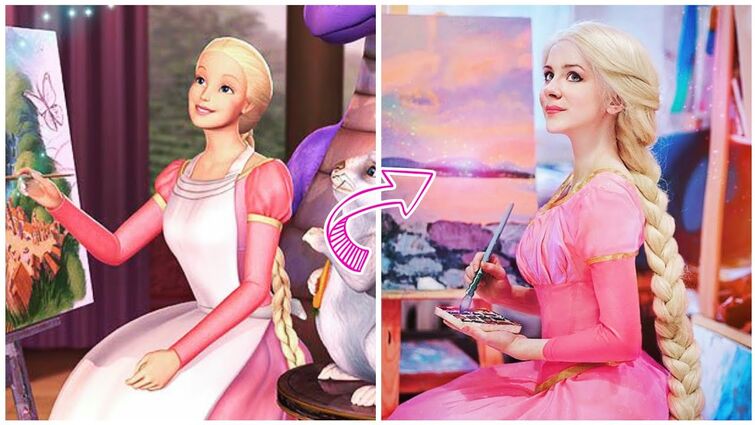 Barbie real cartoon cheap