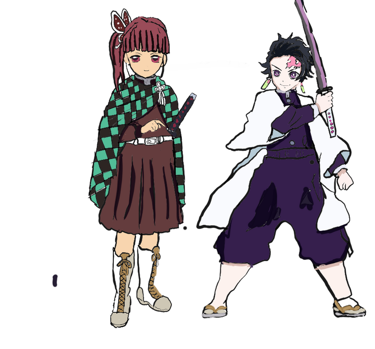 Tanjiro and Kanao swapped colors? Fandom