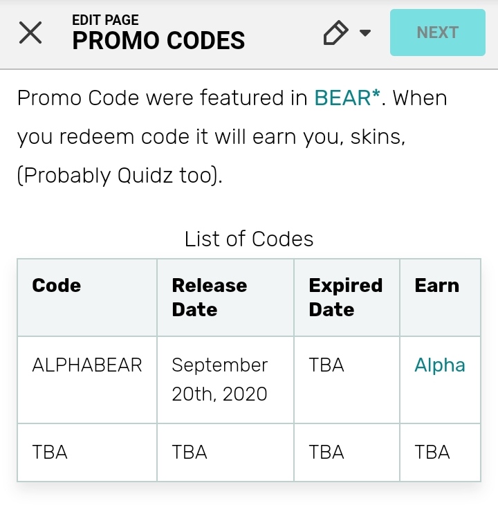 Pls Edit Code Fandom - bear promo code roblox