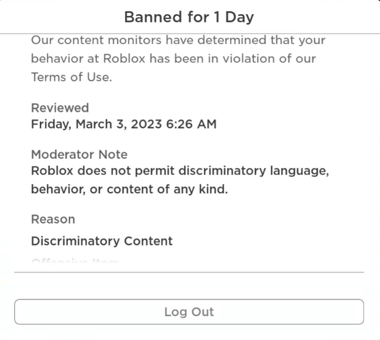 Just got Banned
