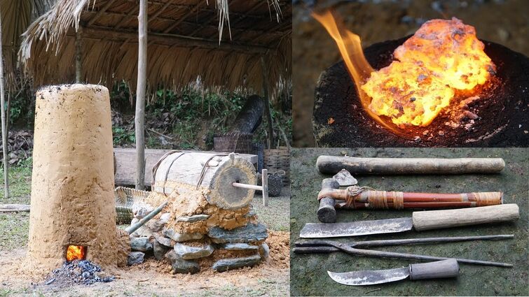 Full video! Iron upgrading, forging hammer, daggers, spearheads and tools necessary for survival