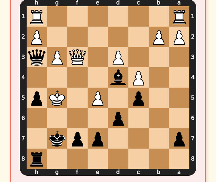Best move in algebraic chess notation. Black to move 