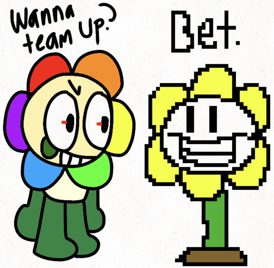 Dandy meets Flowey from Undertale | Fandom