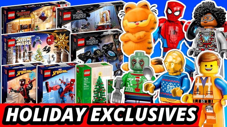 LEGO NEWS! Holiday Exclusives! NEW LEGO Movie! Garfield?! Spider-Man Figures! Wakanda Forever Secret