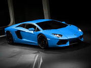 Blue lamborghini