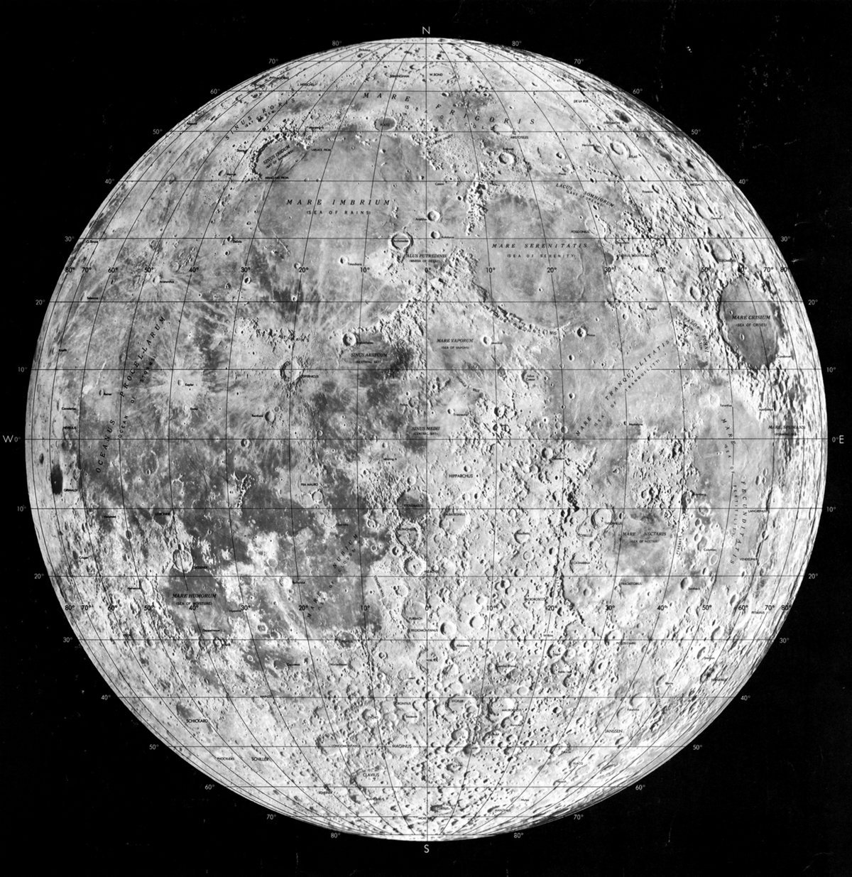 Карта Луны высокого разрешения