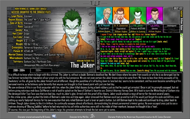 Oracle Files: Joker 1 | Earth-27 Wiki | Fandom
