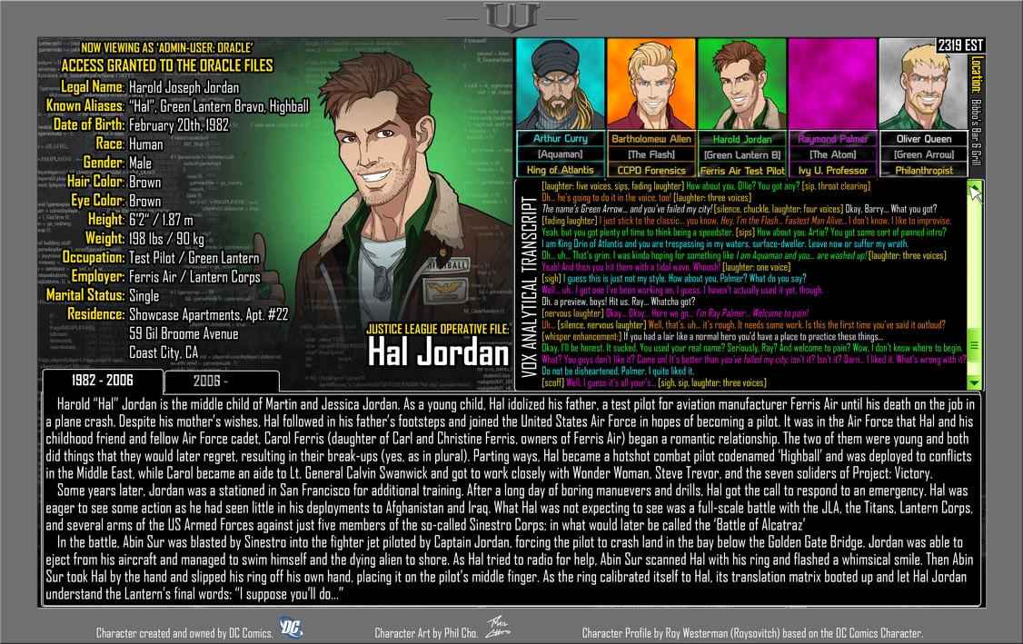 Oracle Files Hal Jordan 1 Earth27 Wiki Fandom