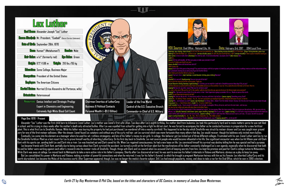 Oracle Files Lex Luthor Earth27 Wiki Fandom