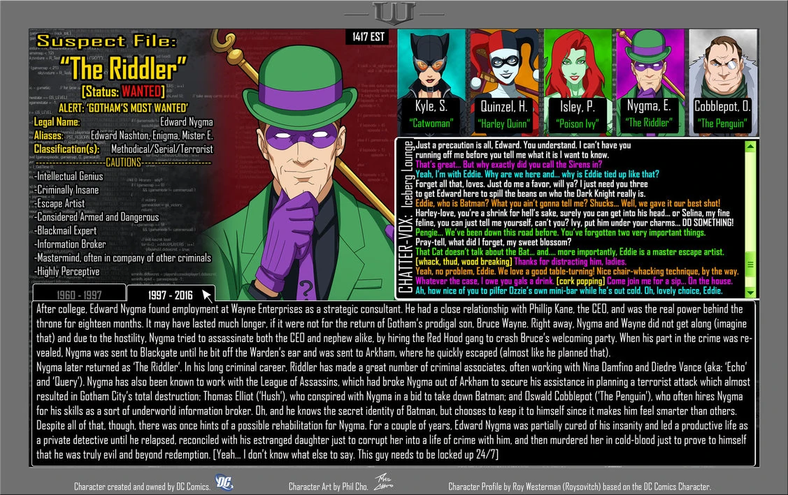 Oracle Files: Edward Nygma 2 | Earth-27 Wiki | Fandom