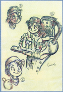 EarthBound 64 concept art of Lucas.