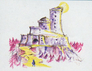 EarthBound 64 concept art for Osohe Castle. This design for Osohe Castle looks very similar to how it appears in-game for EB64.