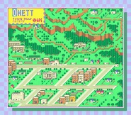 Onett in the Town map