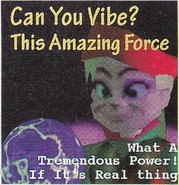 An advert for Ionia's Fortune Telling featuring Ionia looking into a crystal ball.