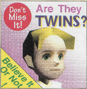 A close up of Lucas' younger face.