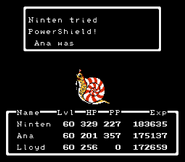 Ninten using PowerShield on Ana.