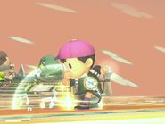 Ness equipped with the Franklin Badge in Super Smash Bros. Brawl