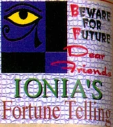 Another ad for Ionia's Fortune Telling featuring the same symbol.