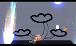 Ness usando PK Tormenta Estelar en Super Smash Bros. Brawl.