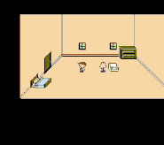 Ataque de la Lámpara al intentar salir de la habitación de Ninten.