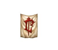 An undamaged, square shaped banner of the Scarlet Crusade (Lordaeron insignia variant).