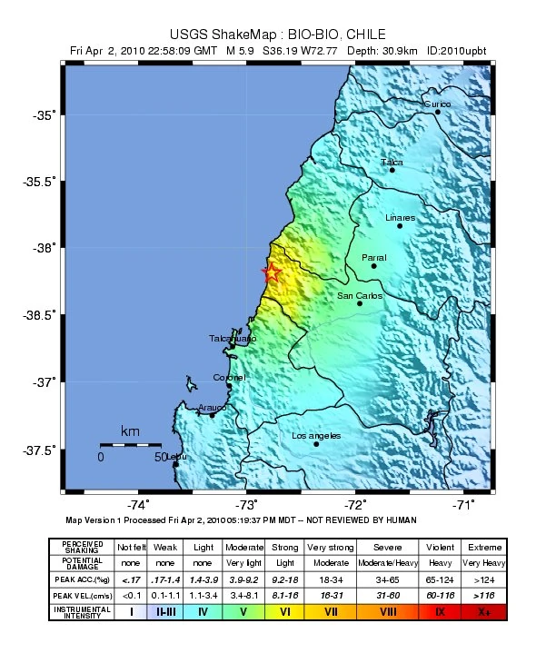 2010 April 2, Chile Earthquakes Wiki Fandom