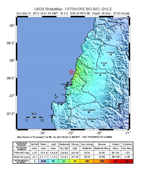 2010 March 21, Chile Earthquakes Wiki Fandom