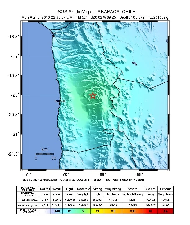 2010 April 5, Chile Earthquakes Wiki Fandom