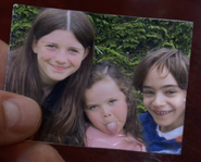 Lily, Arthur & Hope on a photo in Martin's wallet