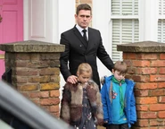 Ricky with Amy Mitchell and Jack Branning (20 January 2017)