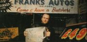 Phil sets fire to the car lot
